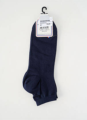 Chaussettes stretch bleu LA CHAUSSETTE FRANÇAISE homme