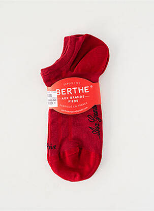 Chaussettes stretch rouge BERTHE AUX GRANDS PIEDS femme