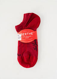 Chaussettes stretch rouge BERTHE AUX GRANDS PIEDS femme