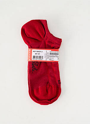 Chaussettes stretch rouge BERTHE AUX GRANDS PIEDS femme