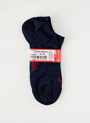 Chaussettes stretch bleu BERTHE AUX GRANDS PIEDS femme