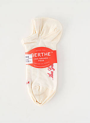 Chaussettes stretch beige BERTHE AUX GRANDS PIEDS femme