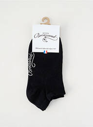 Chaussettes stretch noir MAISON BROUSSAUD homme