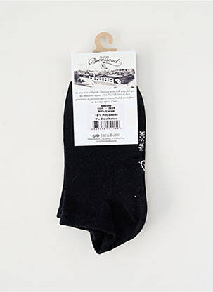 Chaussettes stretch noir MAISON BROUSSAUD homme