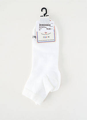 Chaussettes stretch blanc LA CHAUSSETTE FRANÇAISE femme