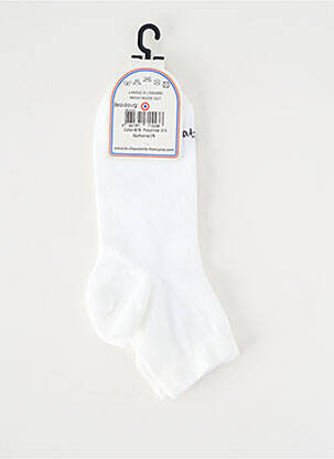Chaussettes stretch blanc LA CHAUSSETTE FRANÇAISE femme