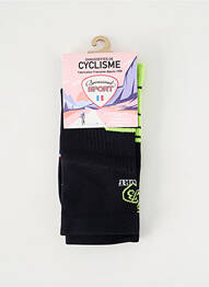 Chaussettes imprimé fantaisie jaune BROUSSAUD homme