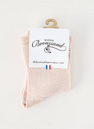 Chaussettes stretch rose MAISON BROUSSAUD femme
