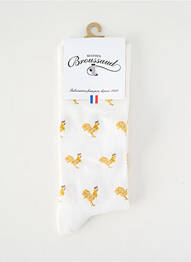 Chaussettes stretch blanc MAISON BROUSSAUD femme