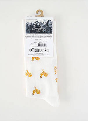 Chaussettes stretch blanc MAISON BROUSSAUD femme