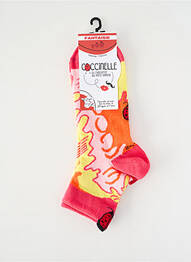 Chaussettes imprimé fantaisie rose COCCINELLE femme