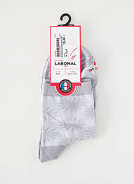 Chaussettes maille fine gris LABONAL femme