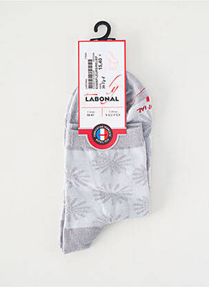 Chaussettes maintien élastique gris LABONAL femme