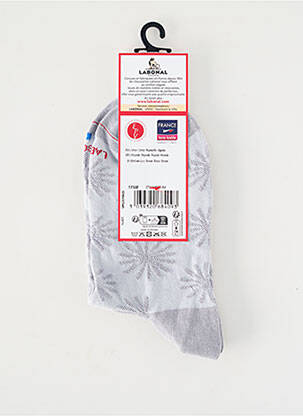 Chaussettes imprimé fantaisie gris LABONAL femme