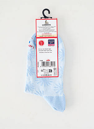Chaussettes imprimé fantaisie bleu LABONAL femme