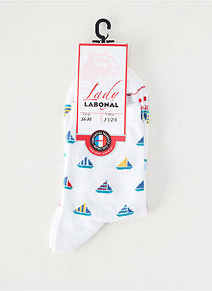 Chaussettes maintien élastique blanc LABONAL femme