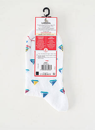 Chaussettes imprimé fantaisie blanc LABONAL femme