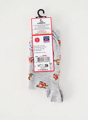 Chaussettes imprimé fantaisie gris LABONAL femme