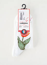 Chaussettes maintien élastique blanc LABONAL femme