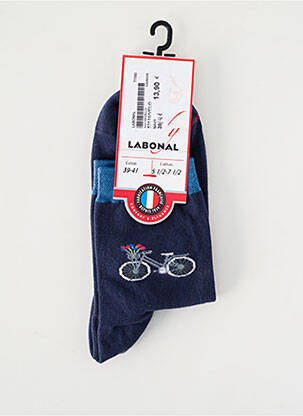 Chaussettes imprimé fantaisie bleu LABONAL femme