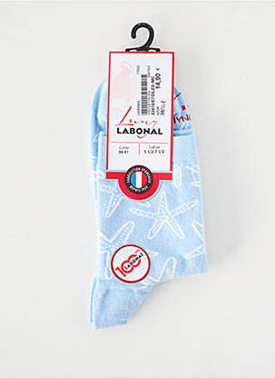 Chaussettes maintien élastique bleu LABONAL femme