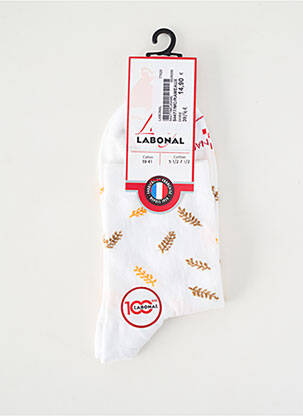 Chaussettes maintien élastique blanc LABONAL femme