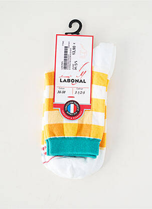 Chaussettes maintien élastique jaune LABONAL femme