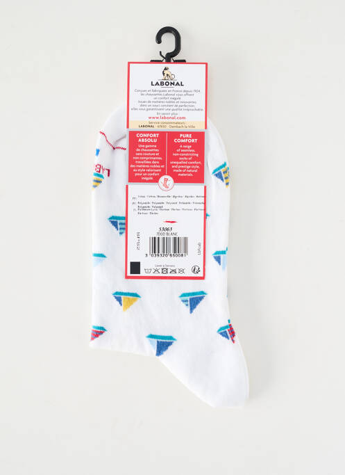 Chaussettes maintien élastique blanc LABONAL femme
