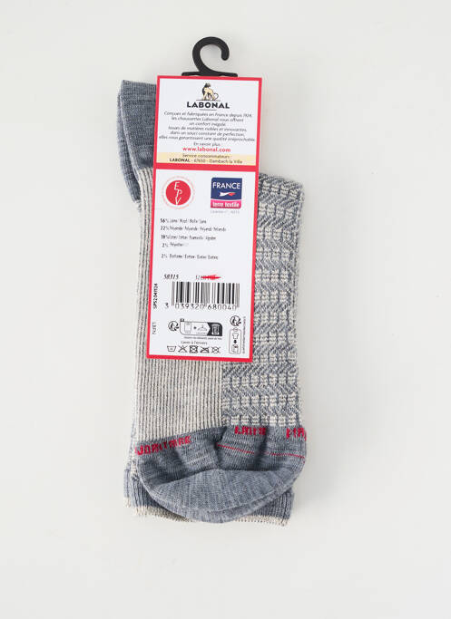Chaussettes maintien élastique gris LABONAL femme