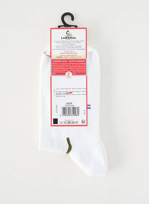Chaussettes maintien élastique blanc LABONAL femme