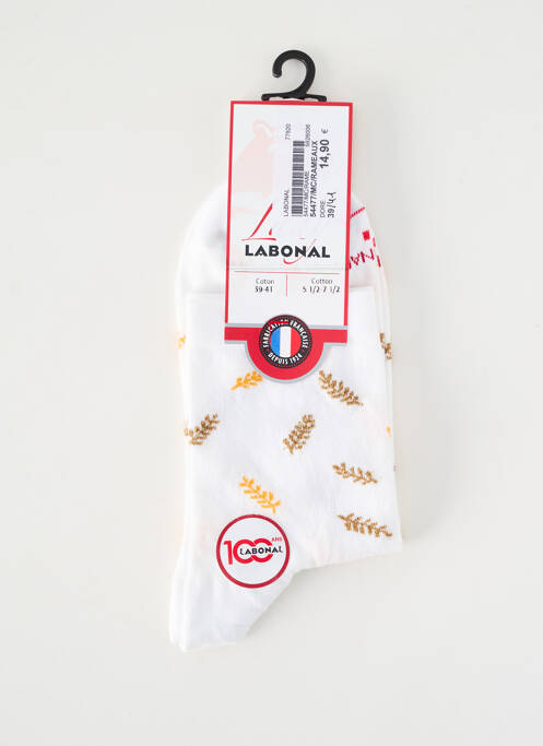 Chaussettes maintien élastique blanc LABONAL femme