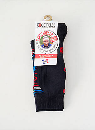 Chaussettes imprimé fantaisie noir COCCINELLE homme