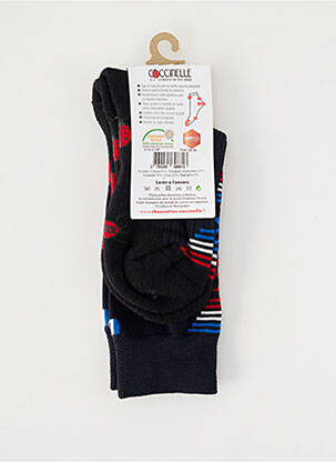 Chaussettes imprimé fantaisie noir COCCINELLE homme