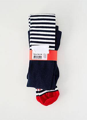 Collants imprimé rayures noir BERTHE AUX GRANDS PIEDS fille