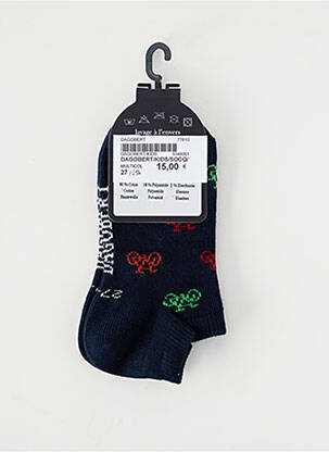 Chaussettes imprimé fantaisie bleu DAGOBERT A L'ENVERS enfant