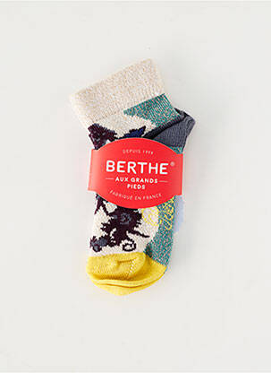 Chaussettes imprimé fantaisie vert BERTHE AUX GRANDS PIEDS enfant