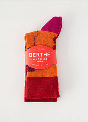 Chaussettes imprimé fantaisie orange BERTHE AUX GRANDS PIEDS enfant