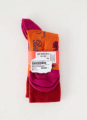 Chaussettes imprimé fantaisie orange BERTHE AUX GRANDS PIEDS enfant