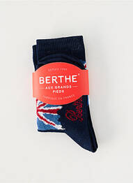Chaussettes imprimé fantaisie bleu BERTHE AUX GRANDS PIEDS enfant