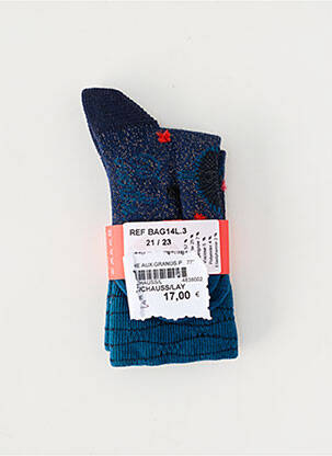Chaussettes stretch bleu BERTHE AUX GRANDS PIEDS enfant