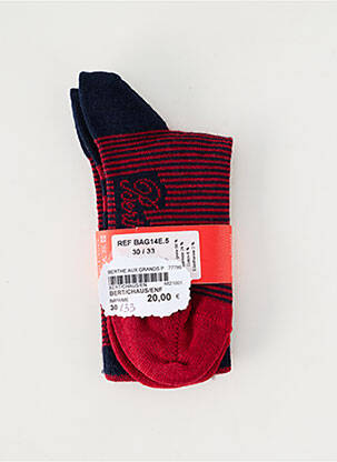 Chaussettes imprimé fantaisie rouge BERTHE AUX GRANDS PIEDS enfant