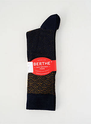 Chaussettes imprimé fantaisie bleu BERTHE AUX GRANDS PIEDS homme