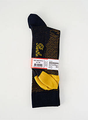 Chaussettes imprimé fantaisie bleu BERTHE AUX GRANDS PIEDS homme
