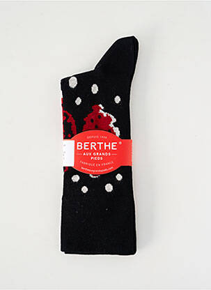 Chaussettes stretch noir BERTHE AUX GRANDS PIEDS homme