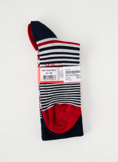 Chaussettes maille fine bleu BERTHE AUX GRANDS PIEDS homme