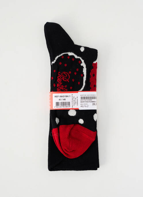 Chaussettes maille fine noir BERTHE AUX GRANDS PIEDS homme
