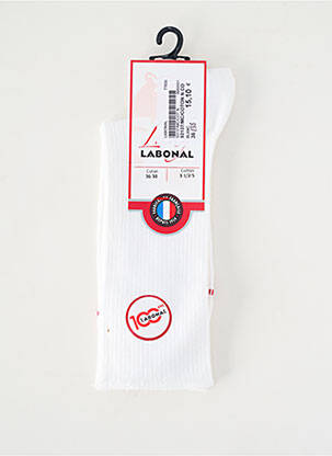 Chaussettes maille fine blanc LABONAL femme