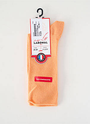 Chaussettes maille fine orange LABONAL femme
