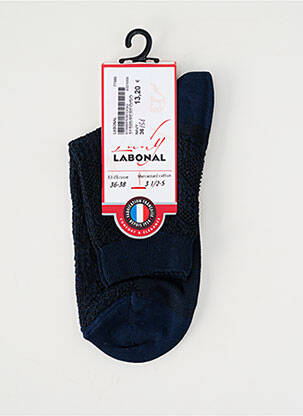 Chaussettes maille fine bleu LABONAL femme