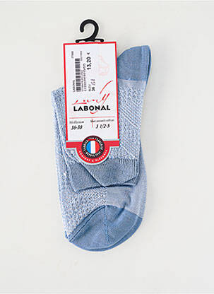 Chaussettes maille fine bleu LABONAL femme